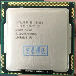 Intel Core i5-680 I5 680 процессор CPU (4 м кэш, 3,6 ГГц) LGA 1156 100% работает должным образом настольный процессор