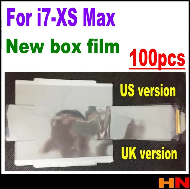 

100pcs For iPhone XS MAX X 7G 7p 7plus 8 8p plus Wrap Seal box bag Protective Film Factory retail packagen US/UK version