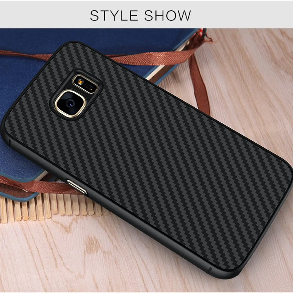 

5pcs Carbon Fiber Ultra-light Synthetic Fiber Protective Case Cover Shell For Samsung Galaxy S7