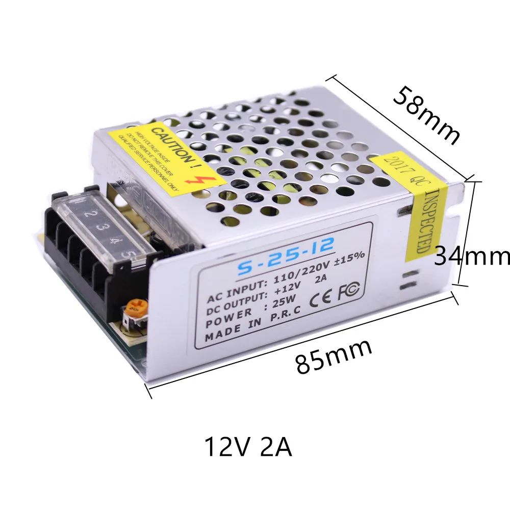 DC12V 1A 2A 3A 5A 8.5A 10A 15A 20A 30A Трансформаторы освещения светодио дный драйвер Мощность адаптер для Светодиодные ленты Выключатель света Питание