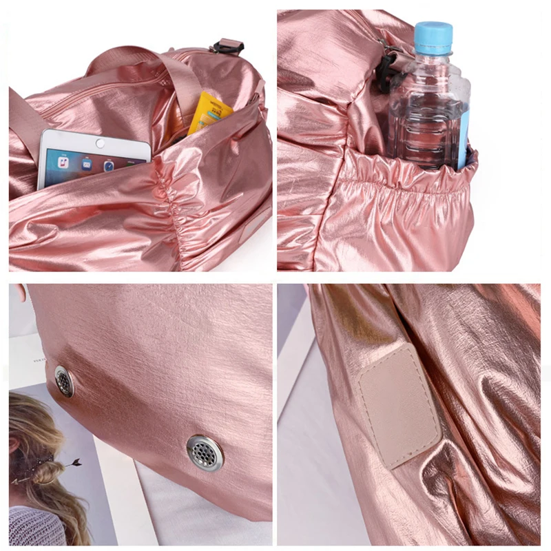 Oxford Waterproof Women s Travel Bags Fitness Pink Duffle Bag Women Sport Bags Weekend Luggage Bag For Women 32T