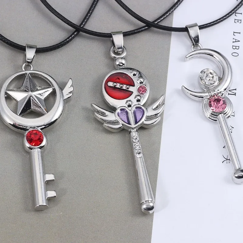 Аниме Cardcaptor Sakura Сейлор Мун ожерелье мультфильм Card Captor сердце палочка Кошка