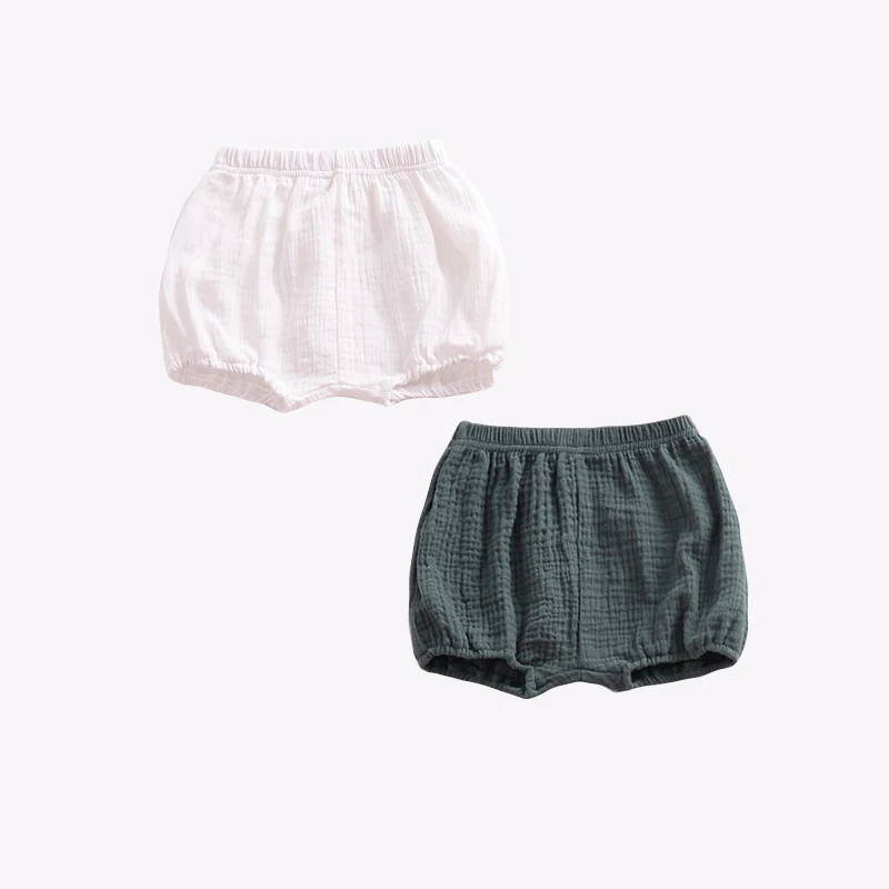 Cieik 2pcslot Cotton Shorts Bloomers Baby Girl Diaper Cover Boys Toddler Shorts Trousers Newborn Summer Infant PP Soft Short  (30)