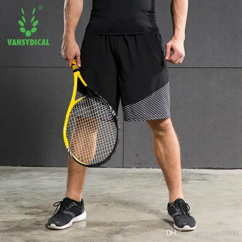 

VANSYDICAL Men Gym Short Solid Color Style Outdoor Sport Athletic Gym Trousers Clothing with 100% Polyster