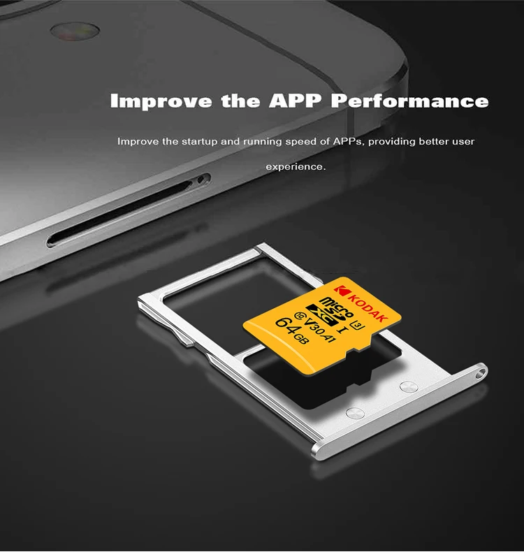 KODAK U3 высокоскоростная Micro SD карта 512 ГБ 128 Гб 64 ГБ 32 ГБ 4K флэш-карта памяти TF/SD карта Micro SD класс 10 карта памяти