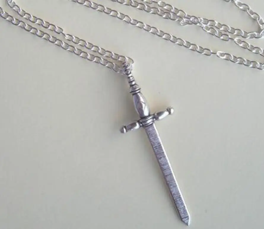 2 шт Модные Винтажные серебряные средневековые подвески в форме меча ожерелье лучших друзей пара-праздничные подарки