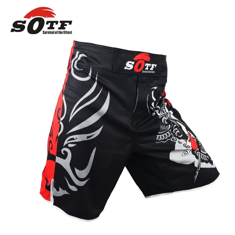 Мужские черные и синие шорты для бокса дышащие быстросохнущие muaythai Tiger Muay Thai mma