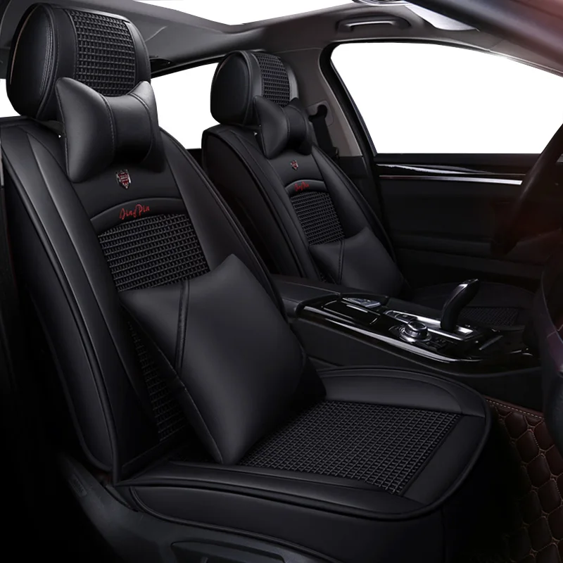 

(Front + Rear) Leather ice silk universal car seat covers For BMW e30 e34 e36 e39 e46 e60 e90 f10 f30 x3 x5 x6 car accessories