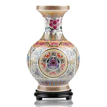КИТАЙСКИЙ ФАРФОР РУЧНАЯ РОСПИСЬ ЦВЕТ ЭМАЛИ ВАЗА