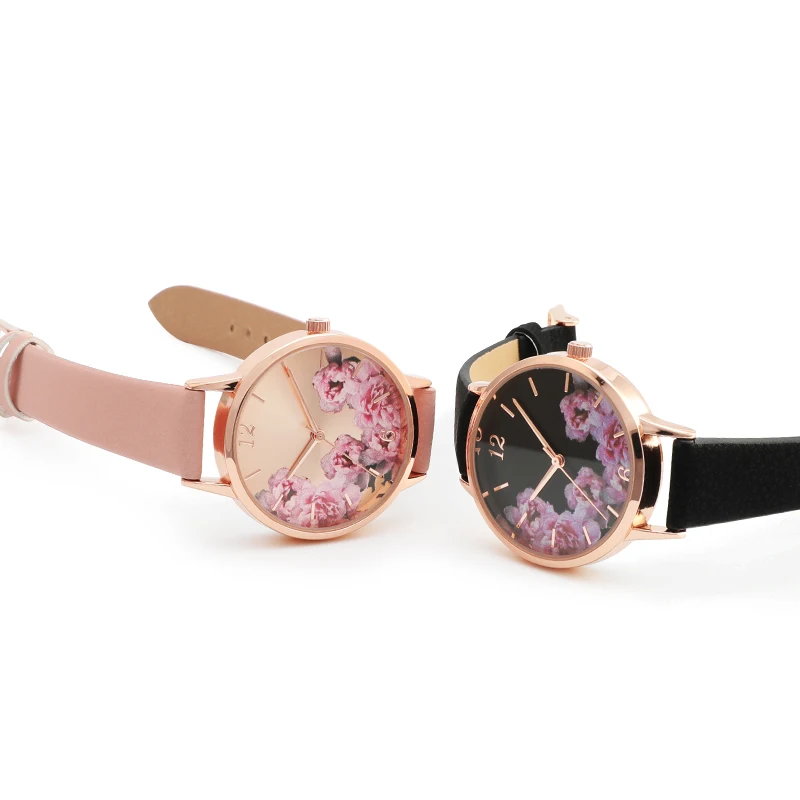 Causal Watches Women Ladies PU Leather Band Flower Pattern Round Case Quartz Wrist Watch relogio feminino zegarek damski 2019 Causal Watches Women Ladies PU Leather Band Flower Pattern Round Case Quartz Wrist Watch relogio feminino zegarek damski 2019