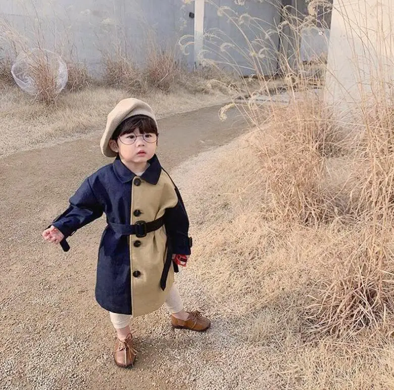 

2019 New Arrival Girls Boys Patchwork Coat Autumn Cotton Full Sleeve Fashion Kids Jacket 1-7 Years PV696