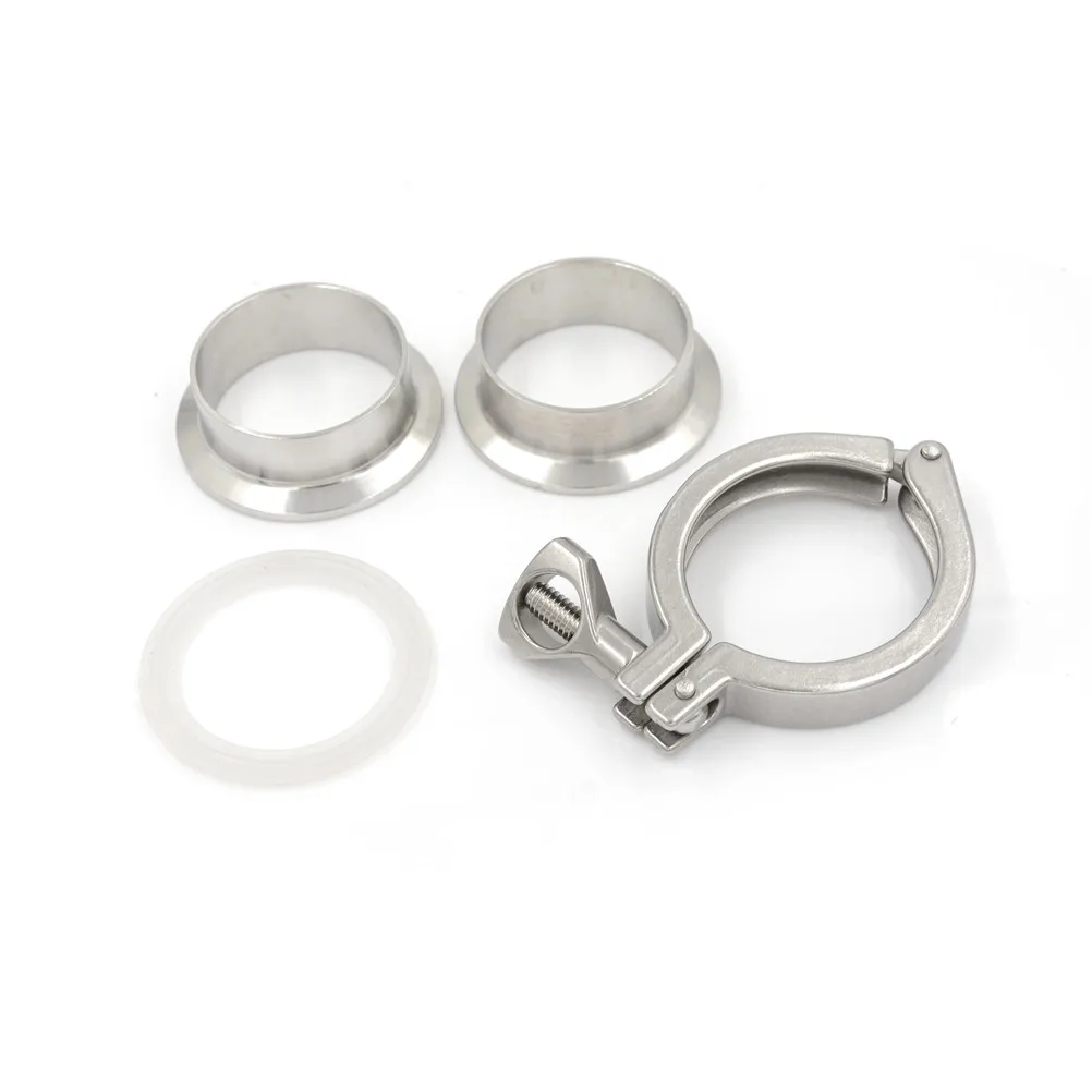 304 Stainless Steel Spool Tube Ferrule Flange Tri Clamp Pipe Fittings 51mm Dia Sanitary