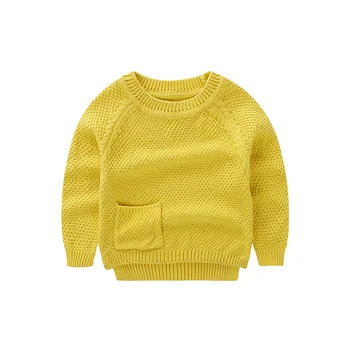 

Casual Knitting Boys Sweater Spring Winter Girls Sweater Long Sleeve O-Neck Sweater For Boys Solid Kids Boys Clothing 6M-5T