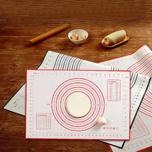 Антипригарное Силиконовое тесто прокатки коврик для выпечки помадка, кондитерские изделия глиняная подкладка лист 40x50 см TB