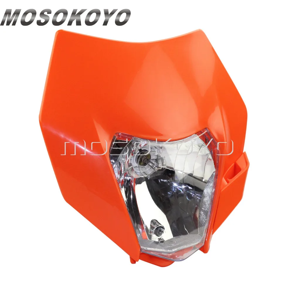 Оранжевый Enduro двойной спортивный головной светильник 12V 35W головной светильник для KTM SMR EXC SX обтекатель Маска