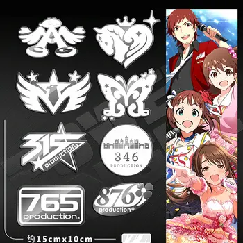 

1 Sheet Eco-friendly AC THE IDOLM STER Anime Adhesive Decal Sticker Silver 3D Metal Stickers For Phone Laptop Ipad Kids DIY Toy