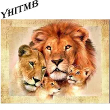 

DIY 5D Diamond Mosaic Lion tiger Handmade Diamond Painting Cross Stitch Kits Diamond Embroidery Patterns Rhinestones Arts