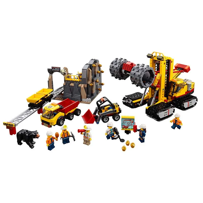 

New 919pcs City Series Mining expert base Building Block Toys For Children Festival Gift Compatible legoings 60188