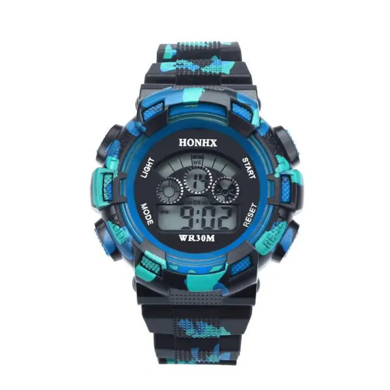 

High Quality New Fashion Baby Boys LED Quartz Watch Date Sports Wrist Watch Montre Enfant Kids Watches HONHX reloj hombre