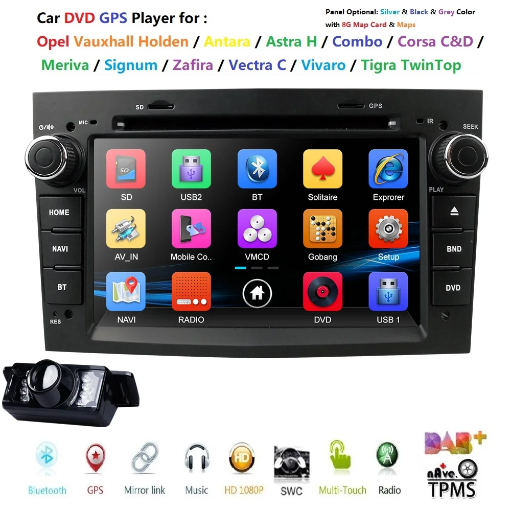 

7"HD Touch Screen Car DVD Player GPS Navigation System For Opel Zafira B Vectra C D Antara Astra H G Combo DAB+ Radio Stereo CAM