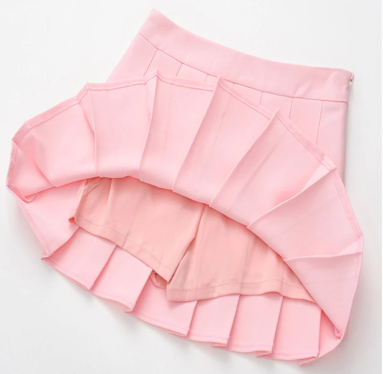 Новое поступление юных плиссированных мини-юбок с высокой талией, летняя Милая южнокорейская школьная форма для школьниц, Милая юбка для девочек