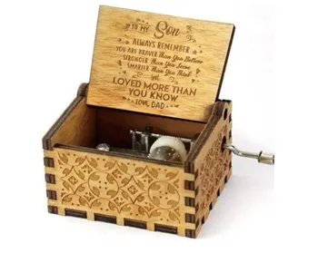 

Engraved Music Box - You are My Sunshine, Gift for Son from Mom - You Are Stronger Than You Seem, Smarter Than You Think - From