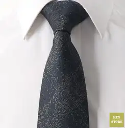 Черный, серый цвет горошек Для мужчин 100% жаккард Шелка 1200 стежков ручной работы 3 "галстук 8 см галстуки Свадебная вечеринка жениха галстук
