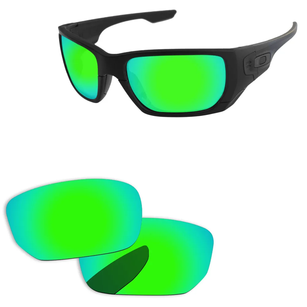 Emerald Green Mirror Polarized Replacement Lenses For Style Switch Sunglasses Frame 100 UVA