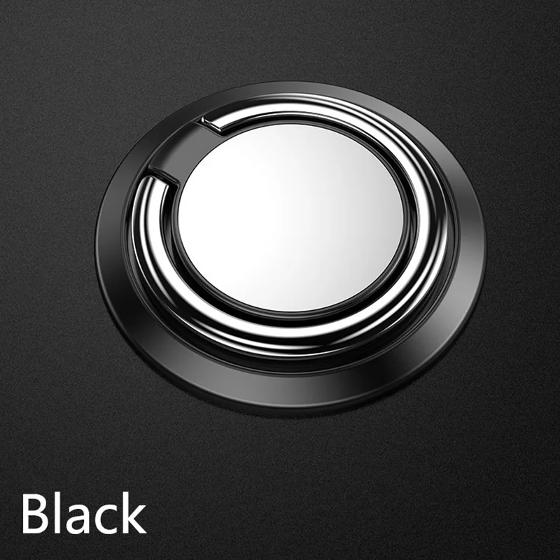 Voulttom магнитное кольцо-держатель на палец для мобильного для iPhone X 8 7 samsung S9 S8 планшет для мобильного телефона магнитный автомобильный держатель для телефона на магните металлическая подставка - Цвет: Черный