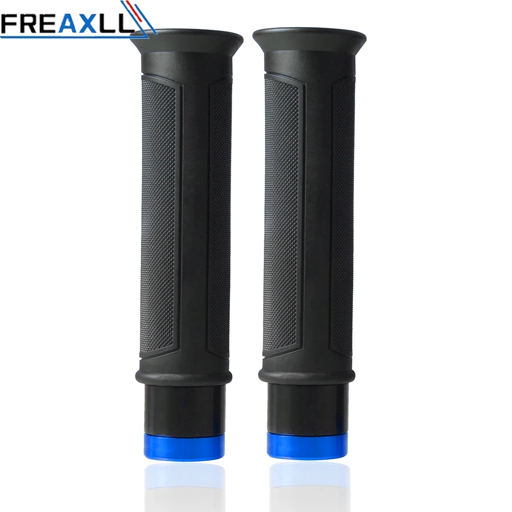 7/8'' 22 mm CNC Motorcycle Handlebar Pads Motorcycle Handle Grips For Honda MSX125 MSX 125 PCX 125 150 SUZUKI RM125 DMZ250 - Цвет: Logo and box Blue