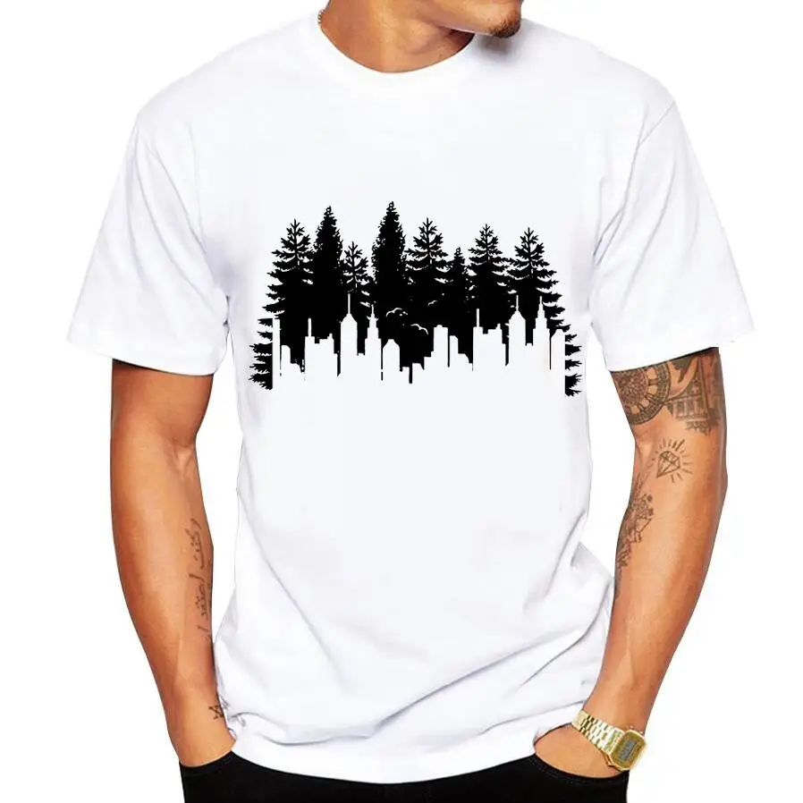 

Newest Summer Fashion Urban forest Printed T Shirt Men's Cool Design High Quality Tops Custom Hipster Tees homme size 5xl