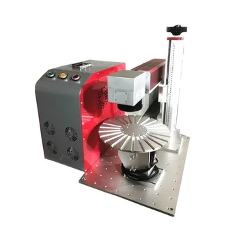 

Multipurpose belt disc rotation fiber laser marking machine 20W Raycus metal laser engraving machine stainless steel engraving