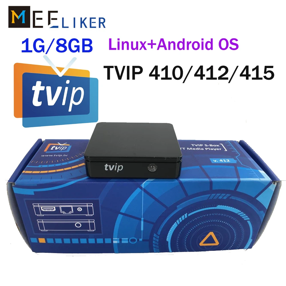 

Original TVIP 412 TVIP 410 tvip410 tvip412 Linux Android Set Top Box TVIP wifi IPTV OTT BOX linux OS M3U Stalker youtube tvip415