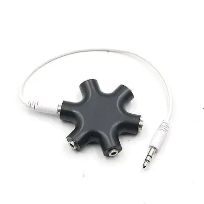 10pcs lot 6 3 5mm snow type Headphone Earphone Audio Splitter