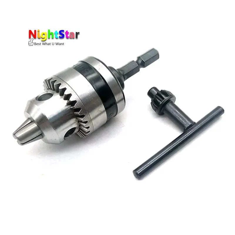 3/8" Power Drill Chuck Conversion Kit Durable 1/4" Hex Adapter 0.6 6