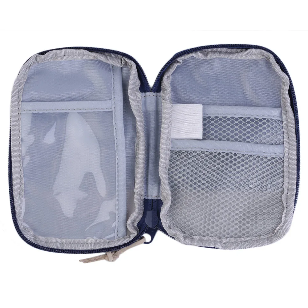 Durable al aire libre Camping hogar supervivencia portátil Kit de primeros auxilios estuche práctico Mango para facilitar el transporte 3 colores opcional