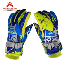Зимние-20 теплые лыжные перчатки для мальчиков и девочек, спортивные перчатки для снегохода, ветрозащитная Водонепроницаемая перчатка, подходит для детей в возрасте от 4 до 10 лет