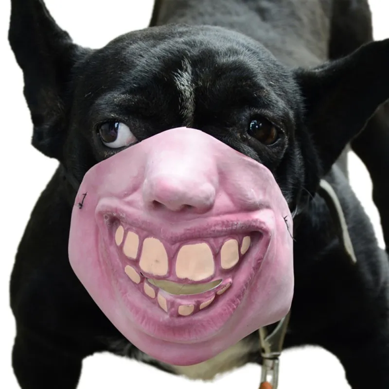 Хэллоуин собака смешной рот маска Юмор маски для животных развлечения бульдог рот Маска Анти-укус анти-сбор анти-называемые товары для домашних животных