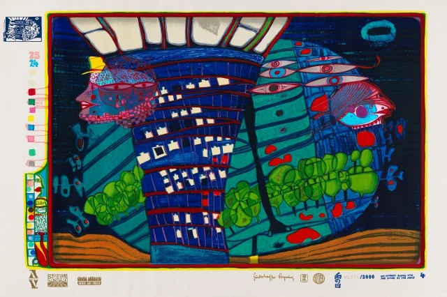 Картина маслом на холсте с принтом Hundertwasser Абстрактная Живопись Искусство Современная Настенная картина домашний Декор без рамки - Цвет: PIC1