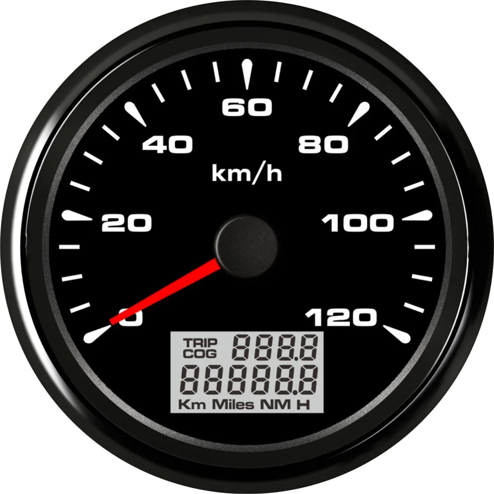 1pc 85mm GPS Speedometer Gauges 0 120km/h Speed Mileometers Odometers