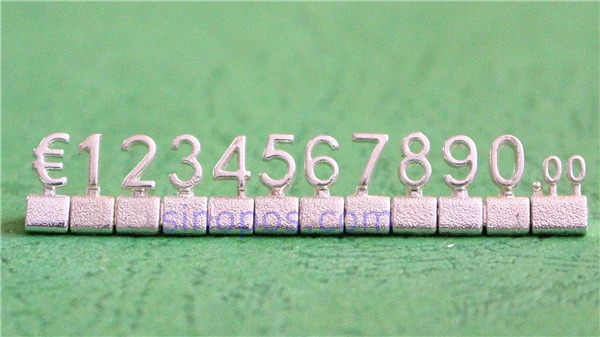 Роскошный Металлический цена кубики, ювелирные изделия в сочетании цены теги евро фунт цифра блоки цифра часы jewellery Дисплей Счетчика знаки