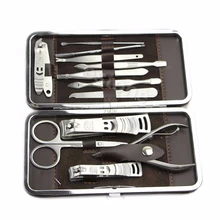 12 в 1 педикюр/Маникюрный набор кусачки для ногтей кусачки для кутикулы Уход Набор Чехол
