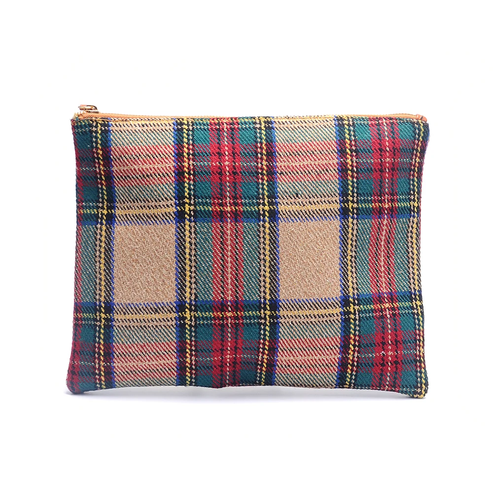 0 : Buy Wholesale Blanks Plaid Tartan Cosmetic Bag Wool Acrylic Soft Material ...