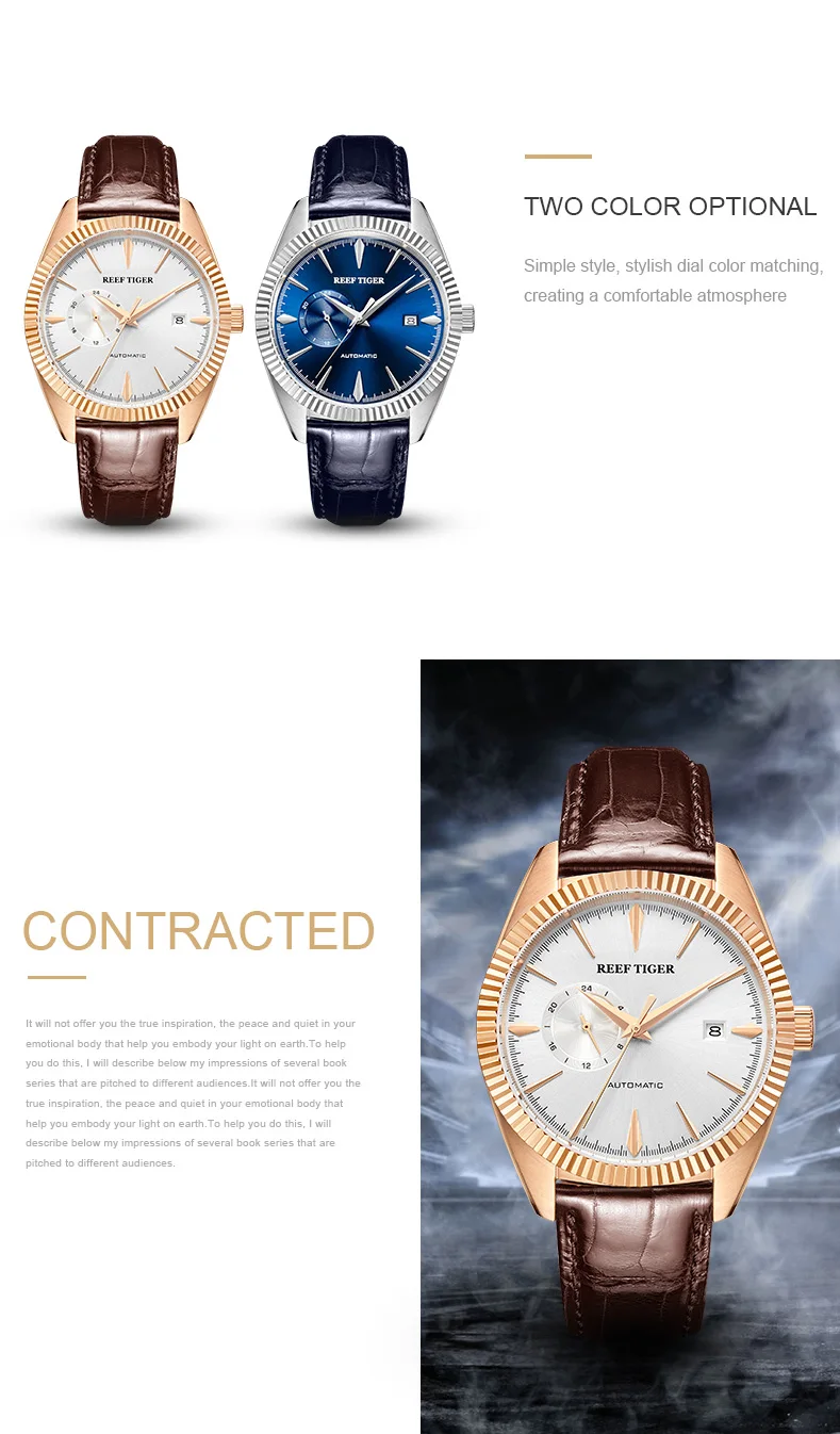2018 Риф Тигр/RT Лидирующий бренд роскошные механические часы для мужчин синий водостойкие часы Дата Relogio Masculino RGA1616