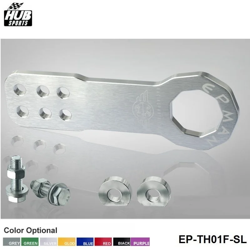 Jdm анодированный CNC Заготовка алюминиевый передний бампер Гонки Буксировочный