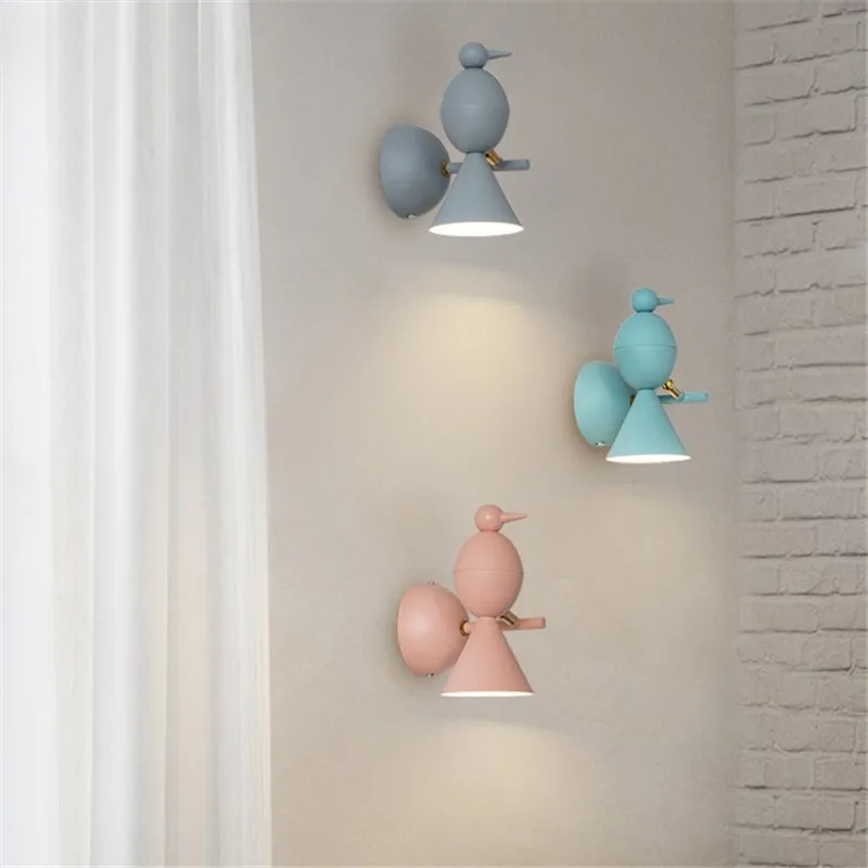 Nordic Design Modern Wall Light Iron Color Creative Bird LED Wall Lamp Loft Decor Kids Room Wall Sconce Home Lighting Nordic Design Modern Wall Light Iron Color Creative Bird LED Wall Lamp Loft Decor Kids Room Wall Sconce Home Lighting