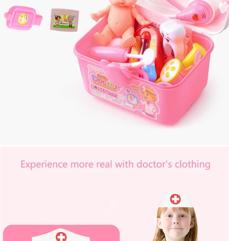 Набор для детей, Детский костюм для девочек, детские игрушки, ролевые игры, медицинский чемодан, имитация медицинского устройства