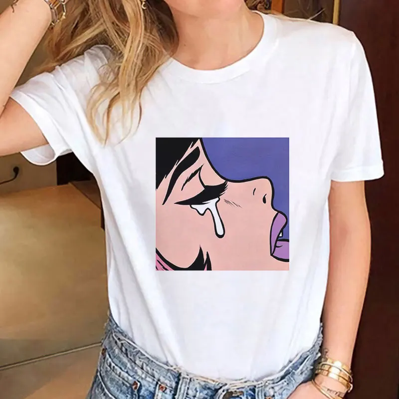 

Vogue Harajuku Ullzang Korean Cartoon Print Graphic Tees Women 2019 Summer Fashion Casual Short Sleeve Loose T-shirt Women