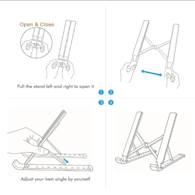 Универсальный алюминиевый сплав портативный складной Стенд Кронштейн Держатель для ПК компьютер Ноутбук аксессуары