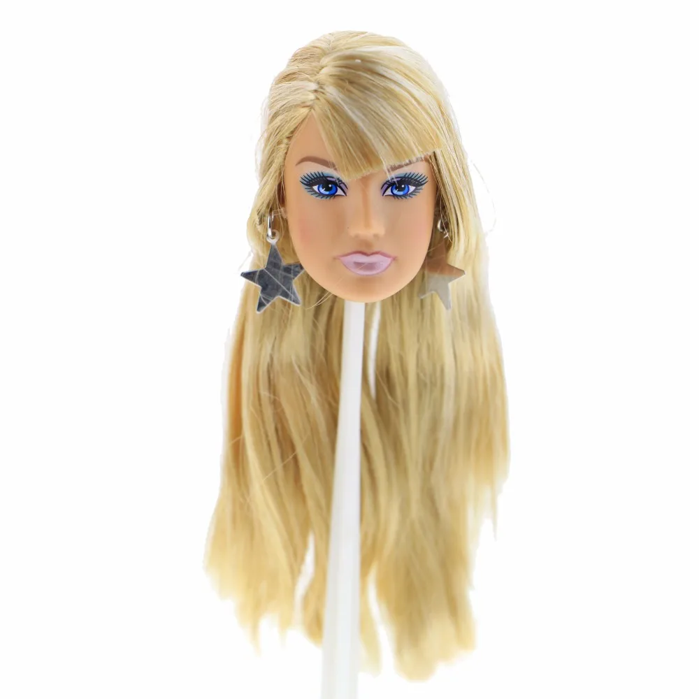 Высокое качество модная кукла голова смешанный стиль макияж лицо прямые вьющиеся волосы DIY кукольный домик аксессуары для 1" Кукла Детская игрушка